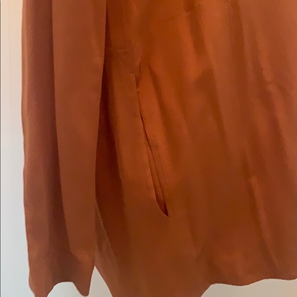 Fabulous VINCE rust silk long sleeve top - Picture 4 of 7